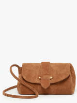 Shoulder Bag M Agnes Suede Leather Etrier Brown agnes EAGV205M
