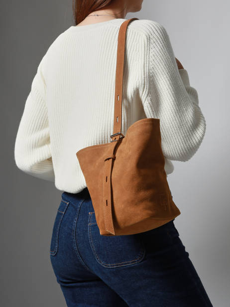 Sac Bandoulière Cavalier Nubuck Cuir Etrier Marron cavalier nubuck ECAN126S vue secondaire 2